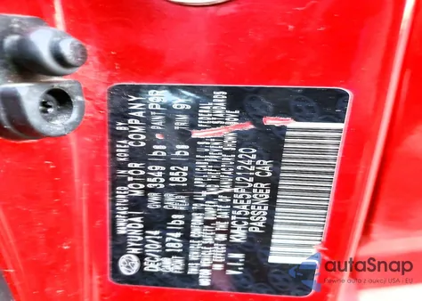 2015 Hyundai Accent Gs z USA, uszkodzony, nr VIN KMHCT5AE5FU212420